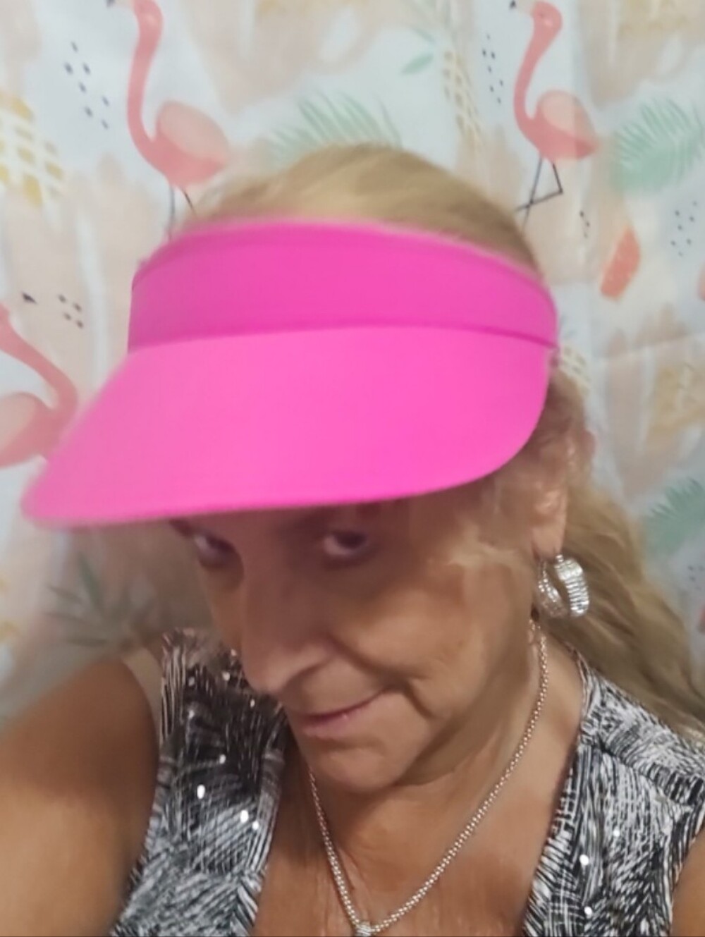 Hot Pink PVC Sun Visor One Size Padded Front